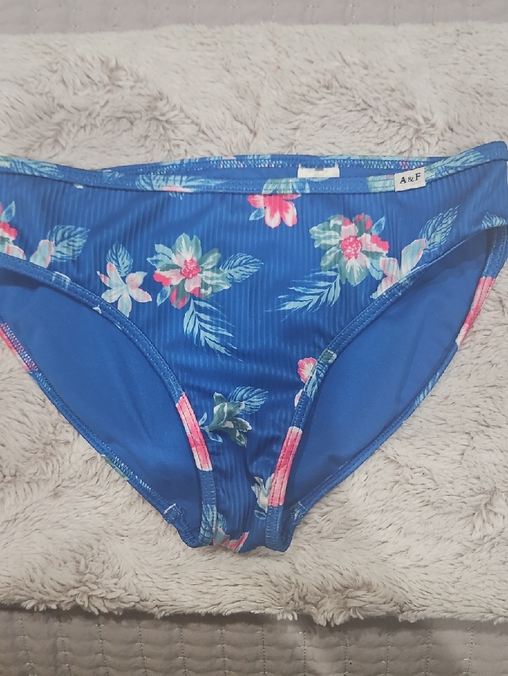 abercrombie kids Blue Floral Swim Bottoms